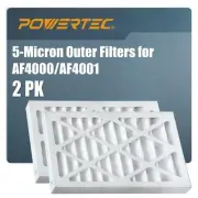 POWERTEC 5-Micron Outer Filters for WEN 3410 & POWERTEC AF4000/AF4001 Air Fil...
