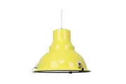 Aldous Industrial Classic Cord Drop Dome Pendant Light Lamp - Luminous Yellow.
