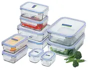 Tempered Glass Container Set, 10 Piece