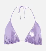 [Norma Kamali] Norma Kamali String metallic bikini top AU 8 purple
