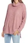 EVERLEIGH Cowl Neck Tunic Top Shirt Mauve Chambray NWT Size XS X-small Relaxed