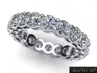 4.50Ct Round Diamond Shared Prong Gallery Wedding Eternity Ring Platinum G SI1