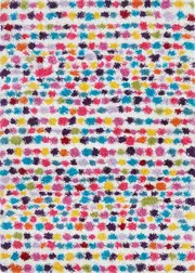 Rug Culture Multi-Colour Vivid Polka Dot Shag Rug