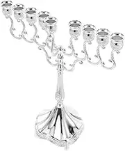 Cabilock Hanukkah Menorah Branch Metal Candle Holder Vintage Candelabrum for Desktop Decoration and Festival Decor Elegant Centerpiece for Dining Table and Special Occasions