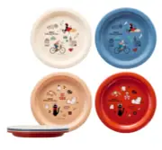 Kiki's Delivery Service Plate 4P Set Jiji Studio Ghibli Anime New Japan Dinner
