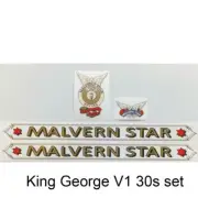 Malvern Star King George VI decals for vintage retro bicycle