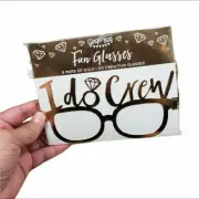 Ginger Ray 8pk I Do Crew Fun Glasses Gold New