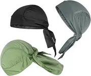 [BESPORTBLE] Men's Head Wrap Quick Dry Hat Turban Cooling Skull Cap Cycling Cap Sports Head Wrap Dew Rag Pirate Headscarf