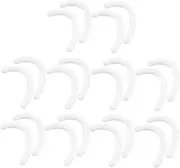 10 Pairs Anti-snag Ring Nose Piercing Ear Defenders for Kits -hook Mouth Caps Strap Ear Savers Band Pad Holder for White Rubber