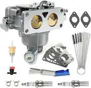 796227 Carburetor for B&S V-Twin Engine, Carb Replacement with Gasket for Lawn Mower Fits 407777 40N877 40R877 445677 445877 44L777 44M777 44P777 44R677 Tractor Motor