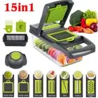 Vegetable Fruit Chopper Cutter 15 in 1 Food Onion Veggie Dicer Slicer Kitchen AU