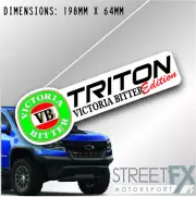 VB Victoria Bitter Beer Triton Sticker Decal 4x4 4WD Caravan Trade Aussie