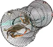 Crayfish Trap: Portable Crab Traps, Freshwater Fishing Trap | Survival Fishing Gear, Foldable Floating Bait Net for Beach Beach Beach