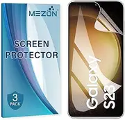 MEZON [3 Pack] Samsung Galaxy S23 (6.1") Premium Hydrogel Clear Edge-to-Edge Full Coverage Screen Protector Film (Galaxy S23, Hydrogel)