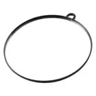 Professional Handheld Round Mirror Elegant Black Glossy Ideal For