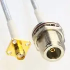 N jack nut to SMA female 4hole-flange RG402 Semi-Flexible Tinned Jumper 4~40"