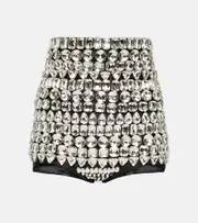 [Dolce & Gabbana] Dolce & Gabbana x Kim embellished micro shorts AU 6 metallic