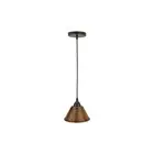 Premier Copper Products 1-Light Hammered Copper Ceiling Mount Cone Pendant in
