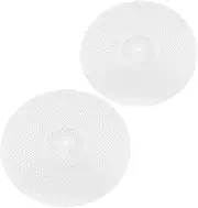 Kisangel 2pcs Silent Cymbals Mute Cymbal Quiet Jazz Soundproof Key Drum Cymbal Replacement Practice Splash Cymbal Percussion Instrument Accessory Drum Kit Part Drum Part Silver Alloy