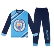 Manchester City FC Manchester City Boys Pyjamas Long Sublimation Kids OFFICIAL Football Gift Sky Blue 7-8 Years