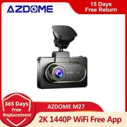 AZDOME Dash Cam M27 Car DVR 2K Resolution FHD 1440P Built-in WIFI 3inch IPS Screen Car Recorders Parking Monitor,G-Sensor NO TF Card