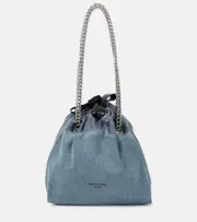 [Balenciaga] Balenciaga Crush Small denim tote bag One Size blue