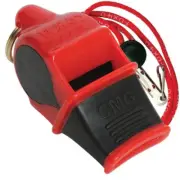 RED/BLACK Fox 40 SONIK BLAST CMG Whistle Official Coach Safety - FREE LANYARD