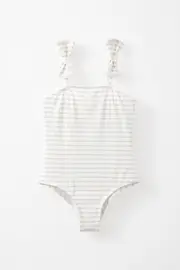 [Cotton On Kids] Cotton On Kids - Bow One Piece - Dark vanilla/shimmer stripe 7 DARK VANILLA/SHIMMER STRIPE