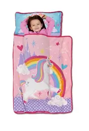 Funhouse Unicorn Nap Mat Set – Includes Pillow and Fleece Blanket – Great for...