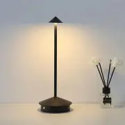 ANYHOUZ Hotel Lightning Lamp Black Type-C Rechargeable Table Lamp Creative Dining Touch Led Decorative Lamp