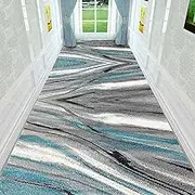 Carpet, Floor Decor Mat for Stairs Doorway Hall Stairs Narrow Runner Rug with Non Slip Backing Long Kitchen Runners Washable Anti Slip Vintage Design,1.4m x 4m