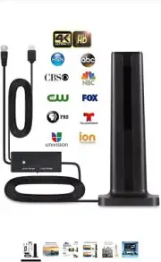 TV Antenna Digital HD Indoor, HDTV Indoor Digital Amplified TV Antennas Support