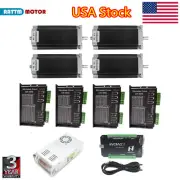 4 Axis Stepper Motor Driver Kit NEMA 23 425oz.in 3A USB Mach3 NVCM Card CNC Kit