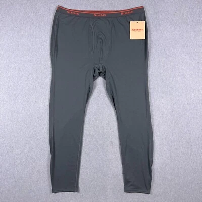 NWT Simms Lightweight Baselayer Bottoms Mens XL Carbon Gray Fishing Pants