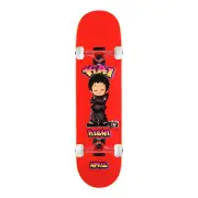 April Skateboard Assembly Kai Kishi Chibi Red 8.25" x 31.92" Complete