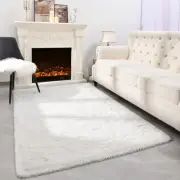 Espiraio Cream White Shaggy Rugs for Bedroom Living Room, Super Soft Fluffy