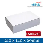 50x Mailing Box 210 x 140 x 60mm Diecut White for 500g Small Satchel B11