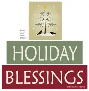 Stencil Holiday Blessings Primitive Feather Tree Crow Birds Stars Winter Snow