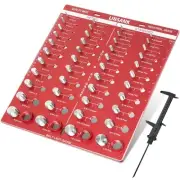 44 nut and Bolt Thread Checker - Red Nut Thread Gauge SAE and Metric Identifi...