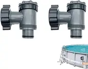 WRQIOO Pool Stop Valve, 2 Pieces in-tex Piston Valve Pool, Pool Plunger Valve for Above Ground Pool, Replacement Valve Pool, Pool Connection Set for Hne-Mix, in-TEX, BES-tway, Cole-Man