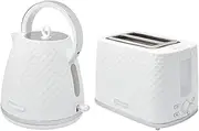 Westinghouse Electric 1.7L 2200W Kettle & 930W 2 Slice Bread Toaster Set White