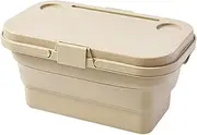 AIMALL Outdoor Foldable Picnic Storage Box with Cutting Board Lid and Compartments, Portable Camping Container for Food, Fruits, and Drinks, 18.5x9.25 Inches