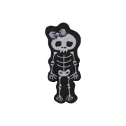 Halloween Girl Skeleton Embroidery Iron on Sew on Patch Badge For Clothes