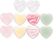 Beatifufu 10Pcs Heart Shaped Crystal Ornaments Aesthetic Decor for Home and Office Durable Natural Hearts Stylish Accessories for Festivals and