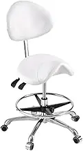 Saddle Stool,Swivel Lift Saddle Stool,Movable Standing Office Chair,for Barber Shop/Office/Beauty Salon,Easy to Clean(Color2)