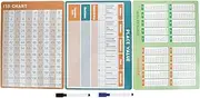 DINHEAROM Interactive Math Whiteboards Double-Sided Writable Boards for Home Learning