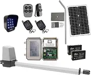 Solar Powered Single Swing Gate Automation System with Wireless Keypad and 4 Remote Controls. Lifetime Support, Aussie Seller, Immediate Dispatch Driveway Swing Gate Opener with No Limits