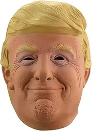 Halloween Latex Head Mask, Republican Presidential Candidate Trump & Joe Biden Mask, Realistic Celebrity Full-Head Rubber Maske for Novelty Old Man Cosplay Masquerade Costume (Adult Size) (trump)