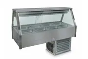 Roband Straight Glass Refrigerated Display Bar 8 pans - Piped and Foamed only (no motor) - Cold Bain Maries (RB-EFX24RD) - EFX24RD-RB