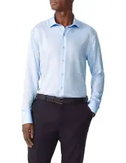 [Van Heusen] Slim Fit 1 Collar Dobby Shirt in Sky